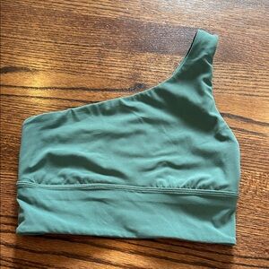 Faded green coloured lululemon sports bra